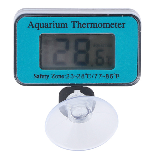 Vattentät digital LCD-termometer temperaturmätare med sugkopp för akvarium nedsänkbara fiskbehållare