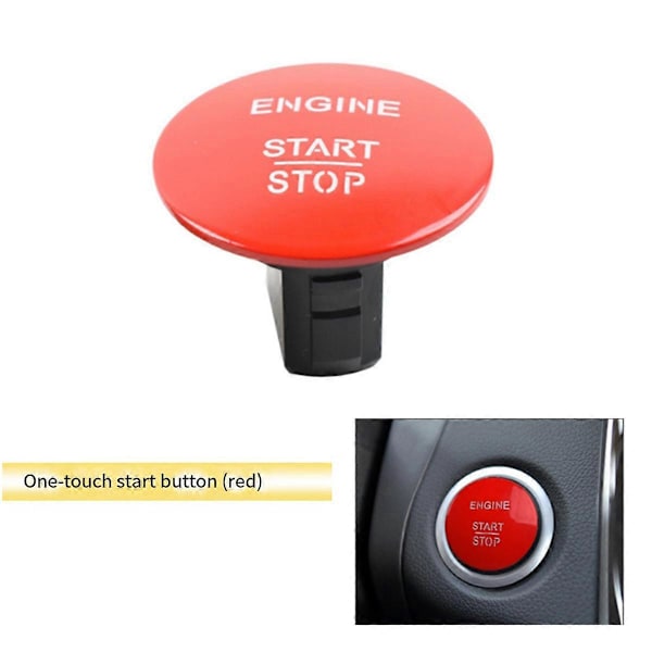 Bil Nøglefri Start og Stop Én-Knap til Rød