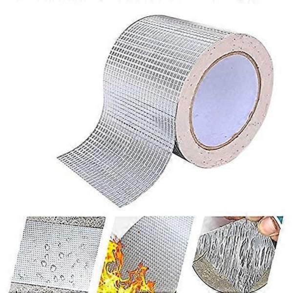 ALUMINIUMTEJP: Hyperresistent och Vattentät Tejp med Starkt Grepp för Sprickor, Läckor, Hål 5CM*5M