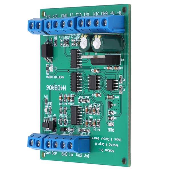 Analog-til-digital-modul RS485 8-kanals ADC DAC-omformer N4DBA06 IO-kort DC 12V