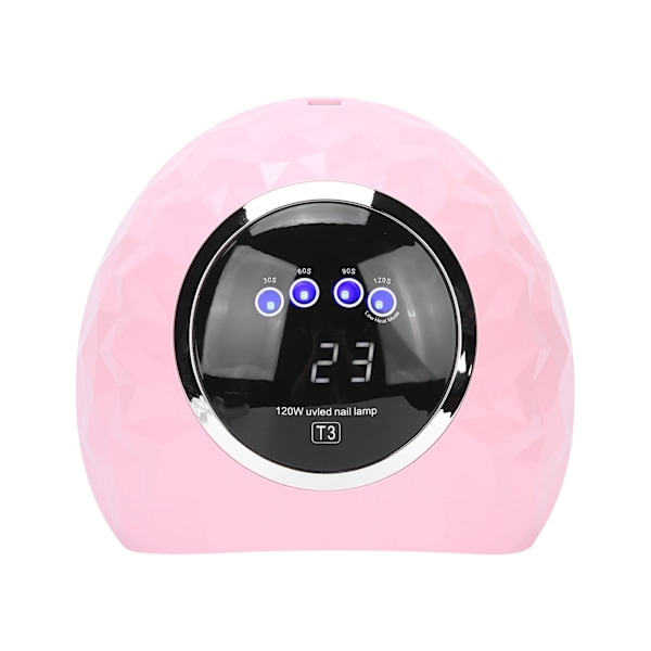 120W intelligent sensor nagelgel torklampa nagelgel polish härdande ljus 100~240V rosa EU-kontakt