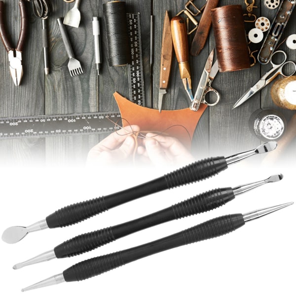 3stk Carving Printing Tool Læder Craft Spoon Stylus Værktøjssæt Stationær Craft Collection
