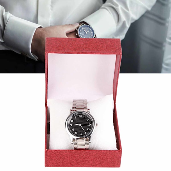 Vattentålig watch för män, retrograd Prograde Chronograph med band i rostfritt stål