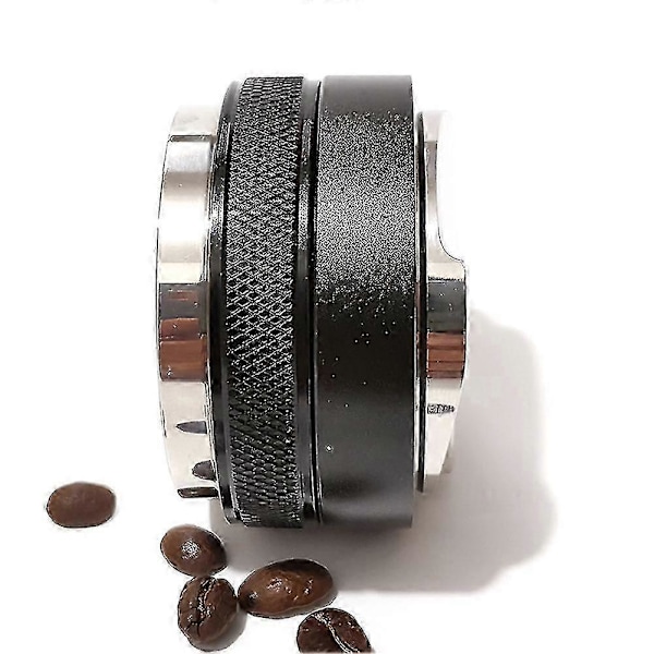 51/53/58mm 2-i-1 Dubbelhuvud Halkfri Kaffepulverfördelare Nivellerare Tamper TA 51mm