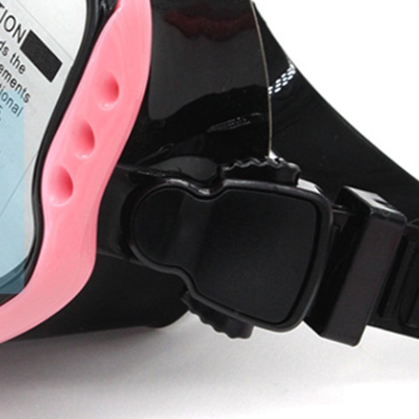 Dyksnorkelset Säker Justerbar Elastisk Förhindra Glidande Snorkel Mask Set för Män och Kvinnor Rosa Ram Svart
