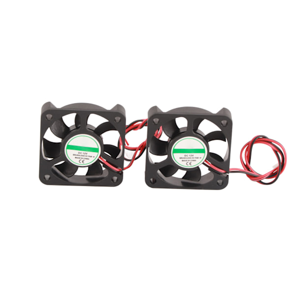 2 stk 3D-printer tilbehørsdel DIY 5010 Køleblæser 2Pin 12V 4000-6500 RPM 30dB 8-14CFM