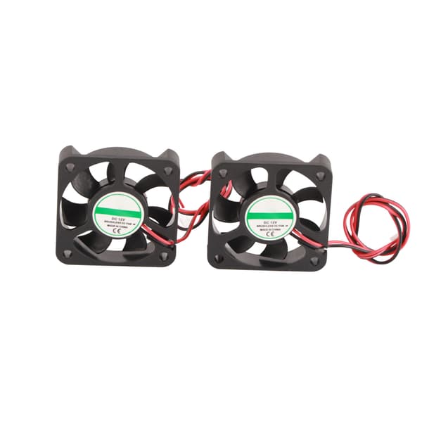 2 stk. 3D-printertilbehørsdel DIY 5010 Køleventilator 2Pin 12V 4000‑6500 RPM 30dB 8‑14CFM