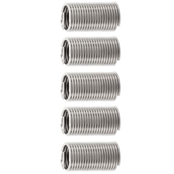 5 stk wire gevind indsats rustfrit stål beskyttelsesspole bøsning skrue reparationssæt M24x3x3D