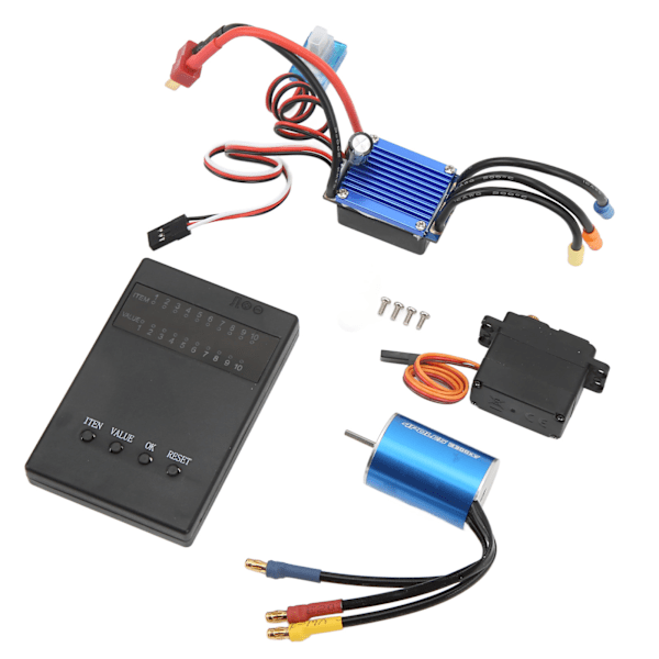 RC-harjaton yhdistelmäsarja 3300KV moottori 25A ESC 2.2KG servo ja ohjelmointikorttisarja Wltoys 1/16 1/18 autoille