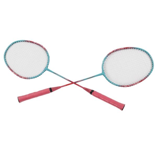 Badmintonracket Lätt Bärbar Järnlegering Ram Dubbla Badmintonracketar för Nybörjare