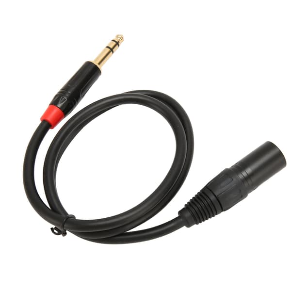 1/4 tomme til XLR han-kabel 0,75 m længde 6,35 mm stik til XLR han-lydkabel til mikrofonmixer