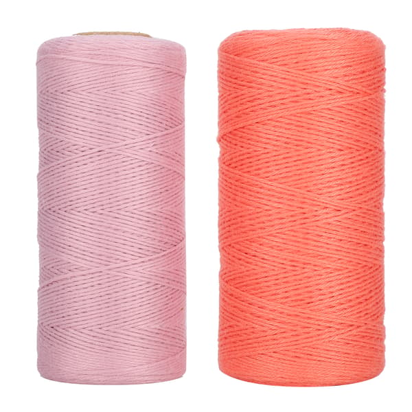 2 st broderimaskintråd 8/4 varpgarn vävning mattor bomullsspinning 250 meter