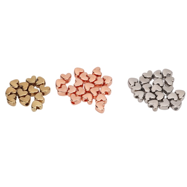 50 stk hjerteperler hjerteformet utsøkte farger blank overflate slitesterk plast bred applikasjon smykkeperler for DIY