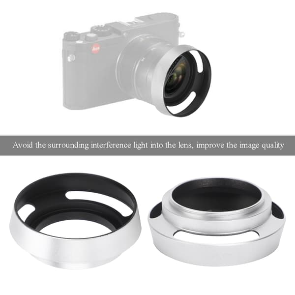 2 st Aluminiumlegering Ihålig Objektivskydd 40,5 mm för Leica Kamera Silver