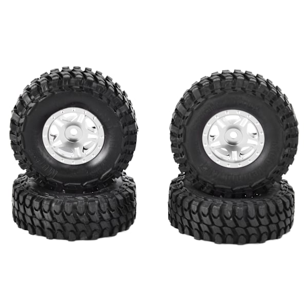 4 stk. 1/24 RC-bildæk i gummi til RC-køretøjer, Crawler-bildæk til Axial SCX24 90081 AXI00001 AXI00002, titaniumsfarve
