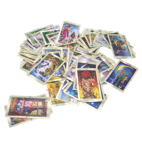 Tarotkortlek Ödes Spådom Hologram Papper Engelska Brädspel Party Spelkort