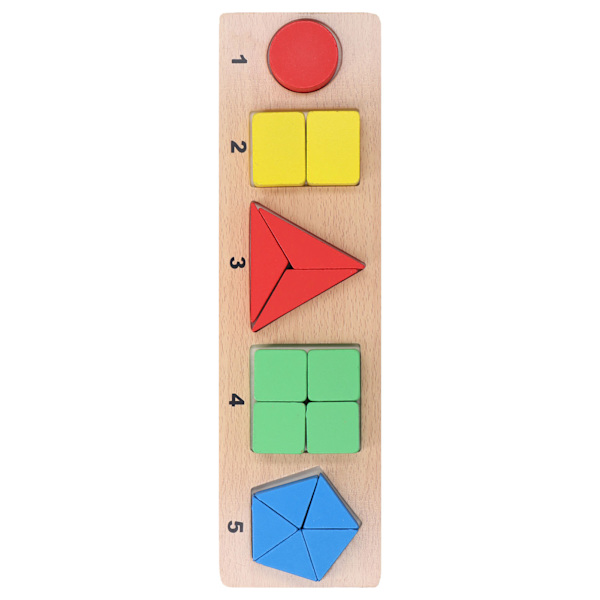 Trä Geometrisk Pussel Formigenkänning Leksak Montessori Matchningsspel Pedagogisk Barnleksak Geometrisk Formigenkänning Bräda Typ C