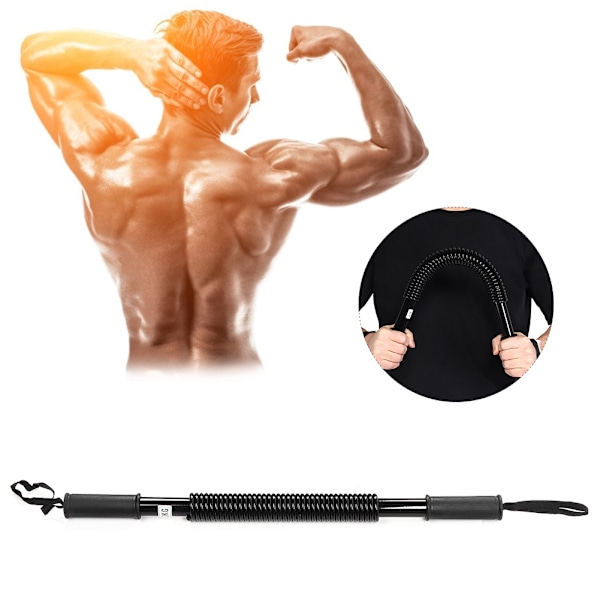 Arm Power Exerciser Spring Underarmsstyrke Muskeltræner Bryst Ekspander Fitnessudstyr Sort 50KG