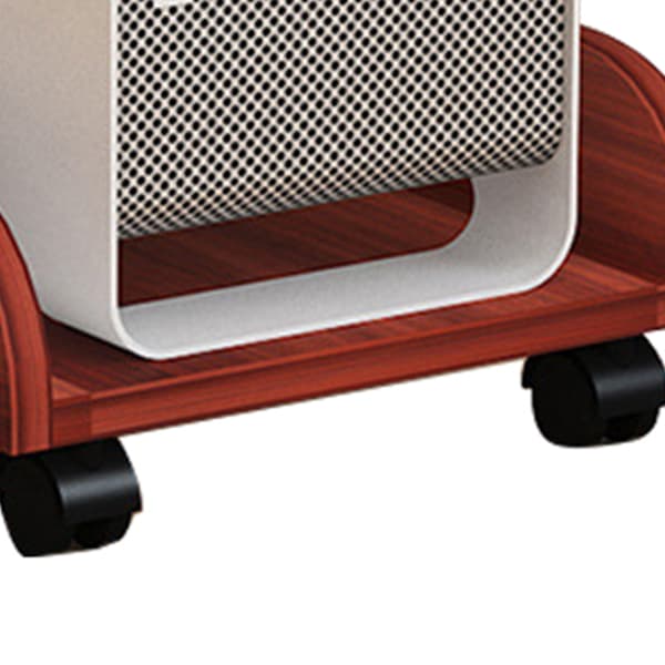 Datorlådeställ Universal Mobilt Ergonomiskt Breddat Trä PC Datorställ med Hjul Teak