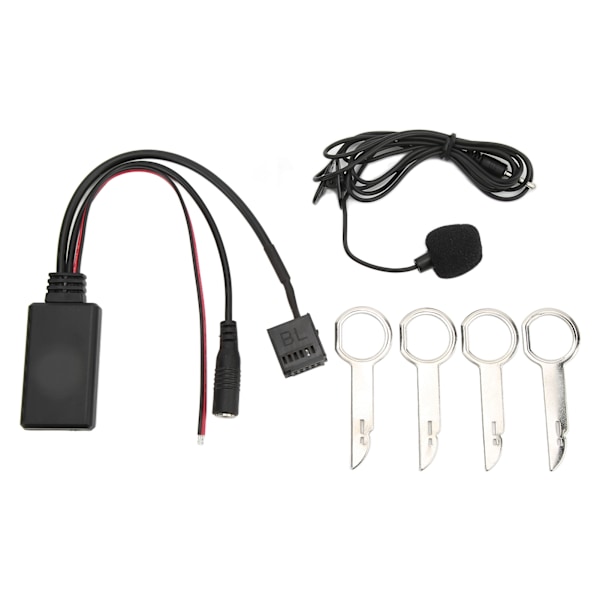 12-stifts bil-CD AUX IN trådlös Bluetooth-adapter med handsfree-mikrofonersättning för Focus 2005 och framåt 6000CD