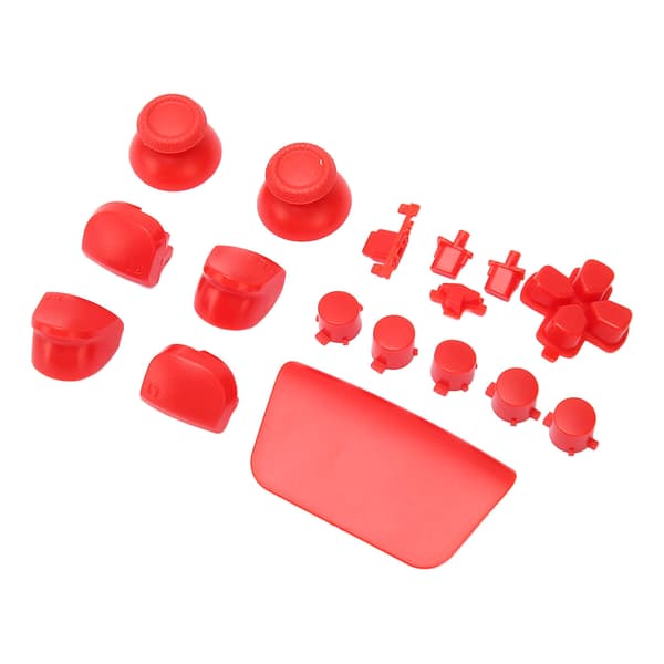 16 stk. Spilkonsollerstatningsknapper til PS5 Gamepad - Udskiftning af Thumbstick Trigger-knapper til PS5 Controller - Rød