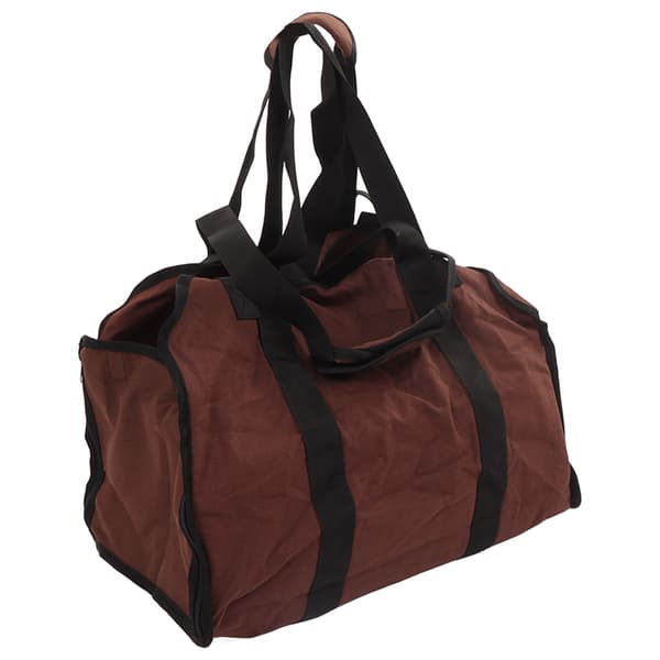 Vedväska Stor Kapacitet Kraftig Slitstark Canvas Utomhus Vedbärare för Camping Picknick BBQ