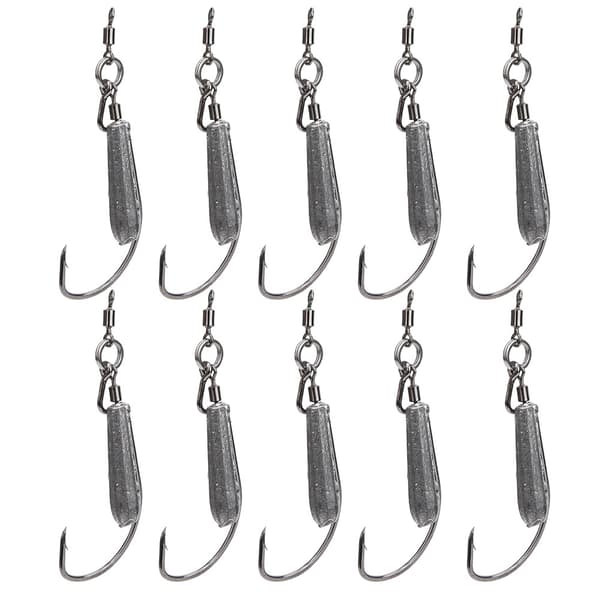 2-pack Vikt Högkolstål Crank Hook Bete Motvikt Fisketillbehör