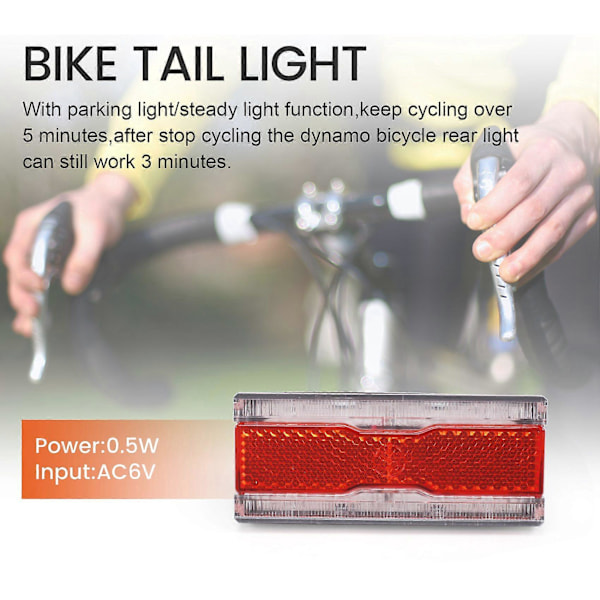 Cykel Baglygte AC 6V Passer 50 mm Monteringshul Cykel Bagagebærer Lampe