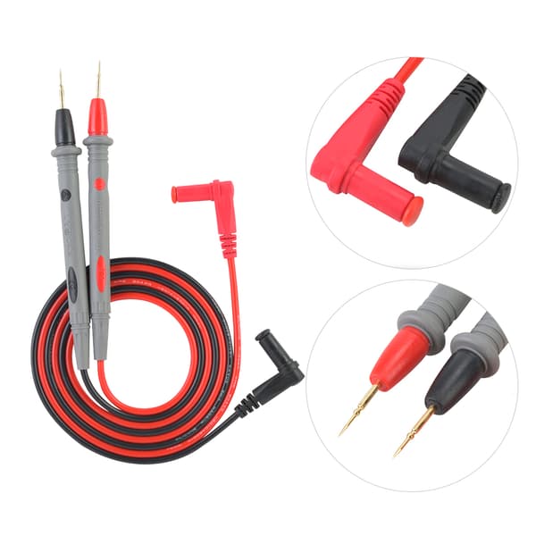 2 stk. PT1006 digitalt multimeter nålespids-probe pen testledning 20A 109cm