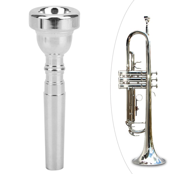 Trumpetti-suukappale, hopea, työtä säästävä aloittelija-soitintarvikkeet 7C (hopea)