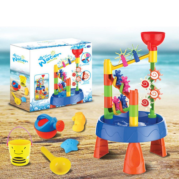 Sand- och vattenlekbord Sandlådasbord för barn Lekbord för barn Set för inom- och utomhusbruk