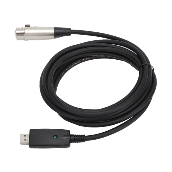 JORINDO 3 meter USB til XLR-kabel han til 3-bens hun mikrofonkabel forlængerledning
