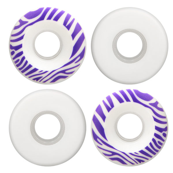 4 stk 55x33 mm PU dobbelt skæv skateboard skate skating hjul Brush Street 85A MS2406