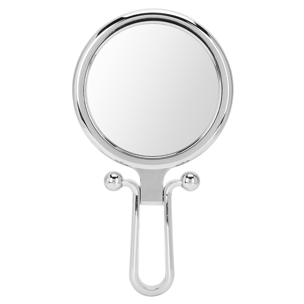 5X forstørrende, sammenleggbart, justerbart kosmetisk speil Dobbeltsidig sminkespeil (sølv)