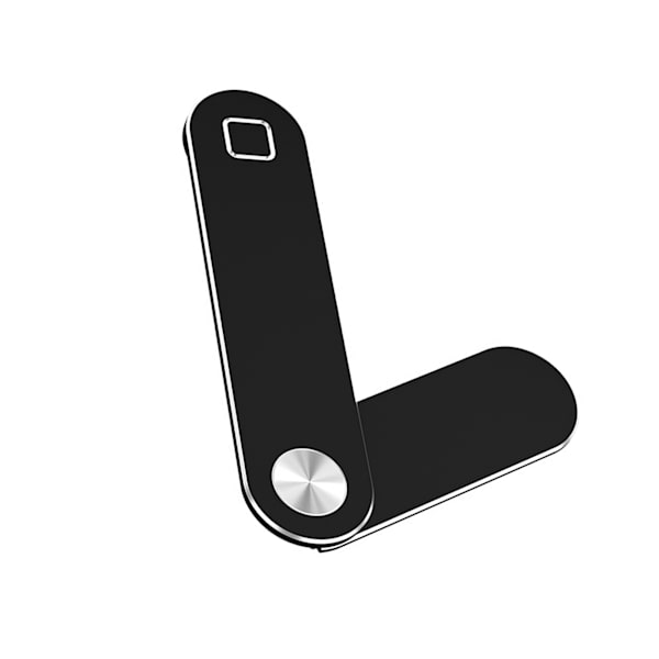 Bærbar telefonholder i aluminiumlegering, magnetisk, justerbar, sidemontert, klassisk svart