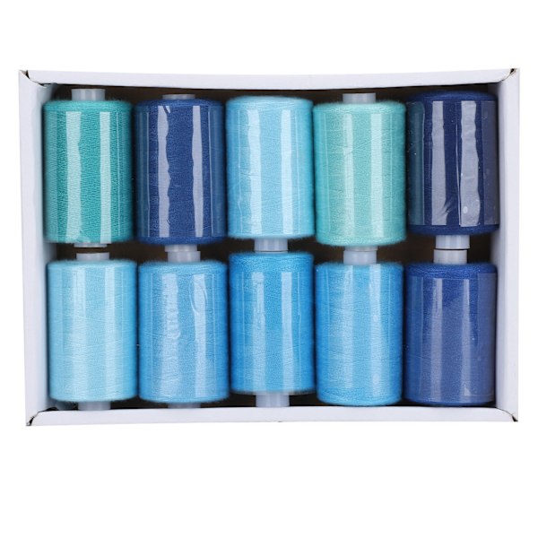 10 rullaa ompelulankaa Set Koti Pagoda Langat DIY Tarvikkeet 300 Jaardia 402Sininen