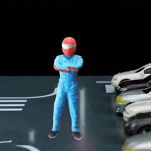 2 stk. Diorama 1:64 Resin Figurer Personlighed Racer Scene Jernbane Dekorationer