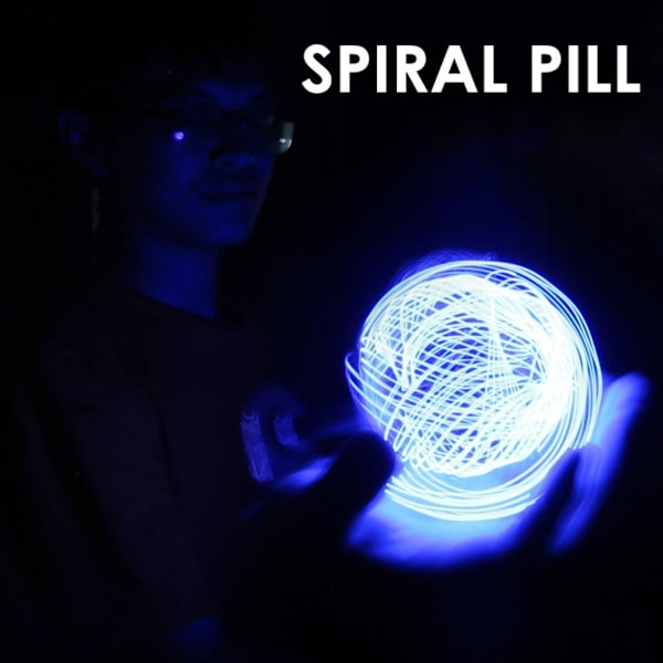 LED Flash Balls Toy Luminous Rotating Floating Toy Spiral Pill Electric Toy Adjustable Spiral Pill Generator