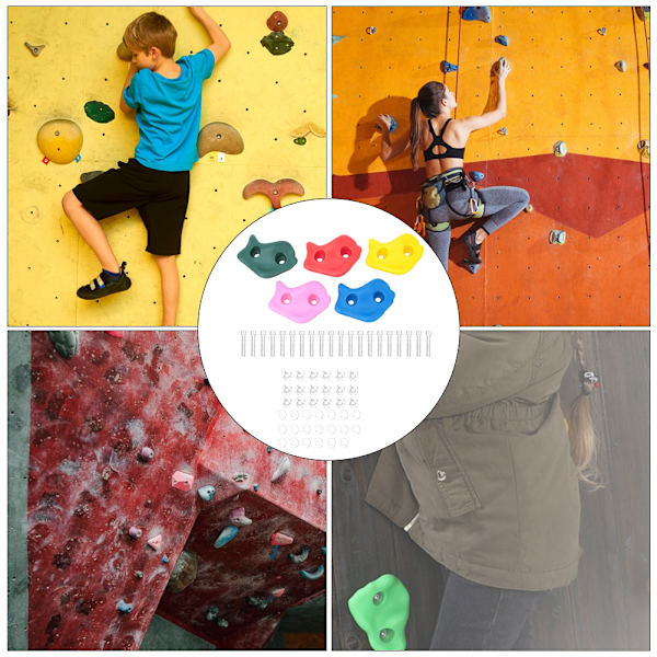 20 st Kids Rock Climbing Håller Väggklättringstillbehör för nöjesutrustning