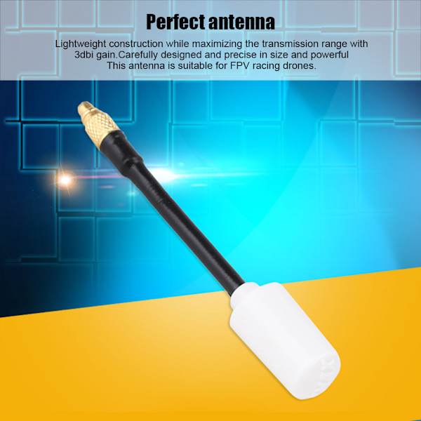For EMAX 5.8G Nano 3dBi Gain sirkulært polarisert transmisjonsantenne for FPV Racing Drones Sinistral/LHCP(Straight)