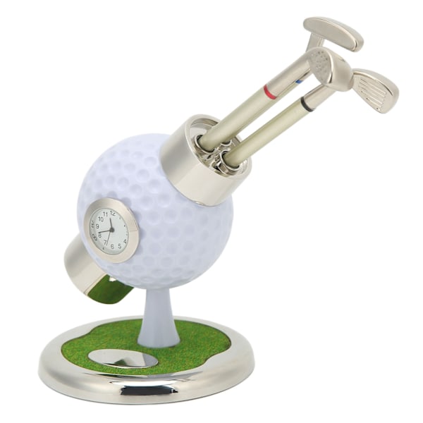 Golfpennhållare set simulering zinklegering klockpenna behållare för fadergåva dekoration
