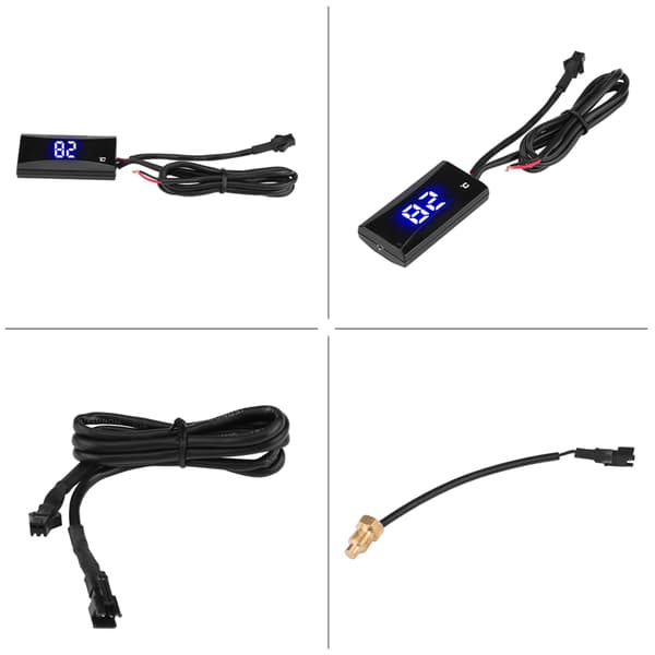 Motorcykel Digitalt Termometer Instrument Vandtemperatur Måler Blåt Lys