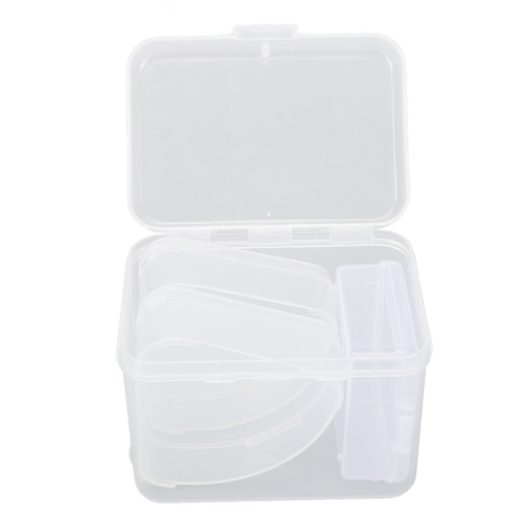 4 stk. Makeup Puff Svamp Holder Etui Forskellig Form Transparent Bærbar Vandtæt Puff Beskyttende Beholder