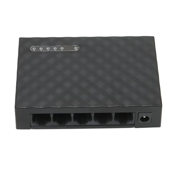 Netværksswitch 1000M 5 Port Selvtilpassende LED Panel Computer Gigabit Ethernet Netværksswitch 100‑240V US Stik