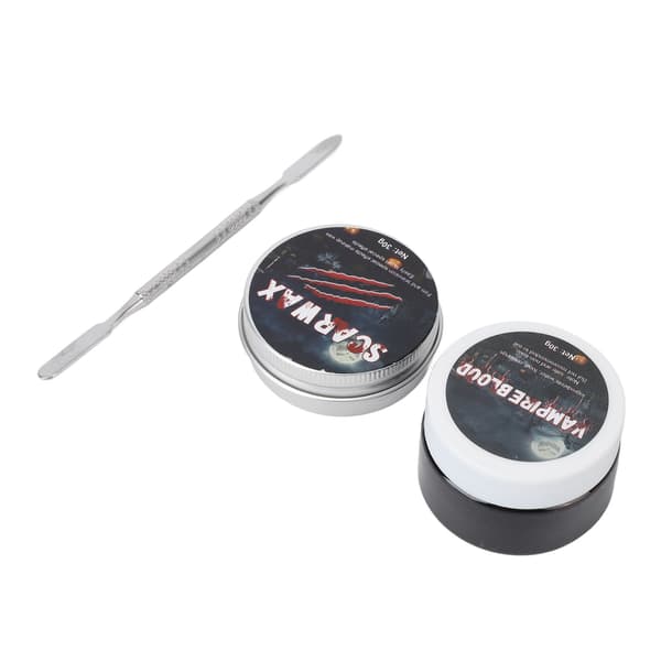 Ärrvax Koagulerat Blod Kit Sår Modellering Halloween SFX Sminkkit med Spatel