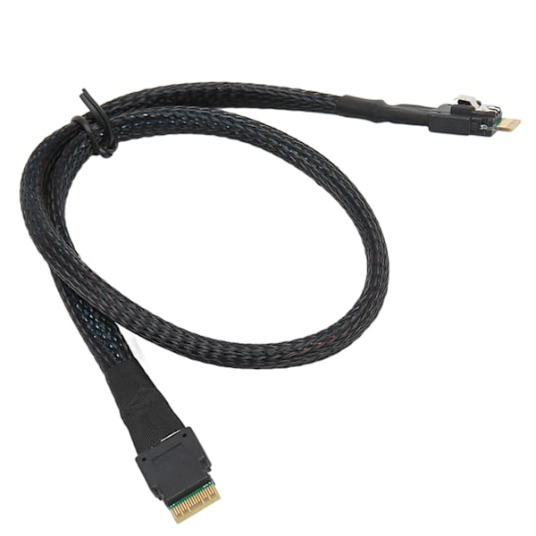 Ohut SAS-kaapeli jopa 12 GBPS tinattua kuparia, joustava ja vakaa, turvallinen Micro SATA -kaapeli pöytätietokoneen kotelon kiintolevylle 0,5 metriä / 1,6 jalkaa