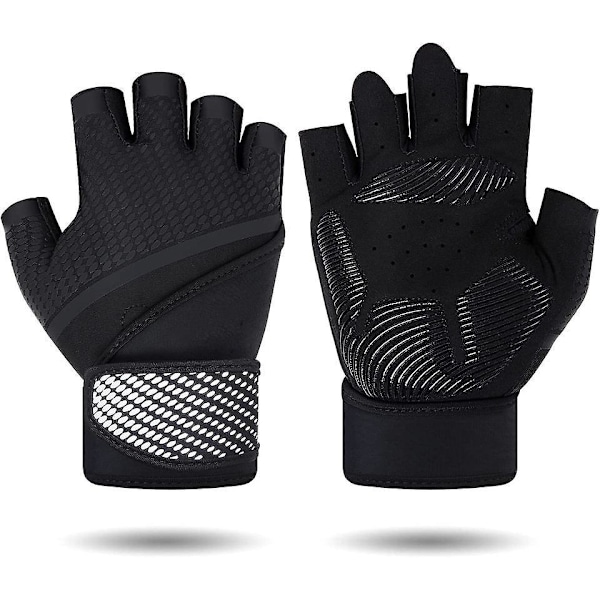 Cycling Gloves for Men and Women - Half Finger Breathable Bike Gloves with Absorbing Padding for Mountain Biking and Road Cycling (M)