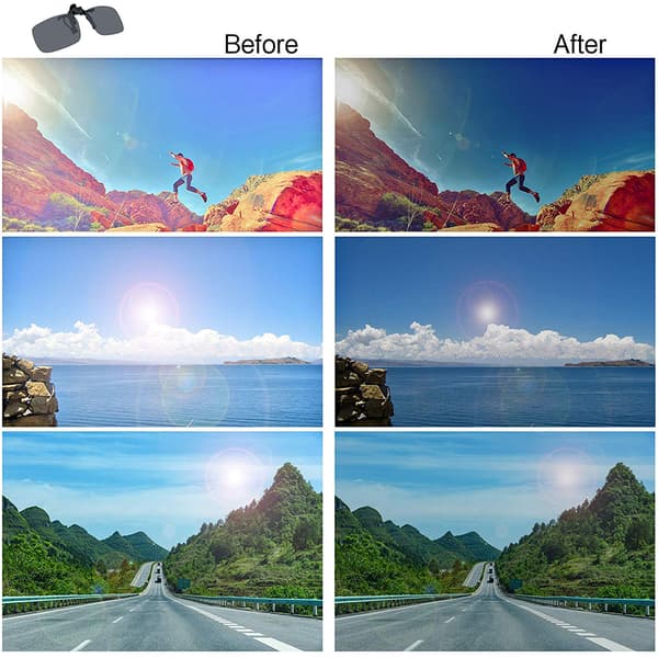 2 stk. udendørs solbriller med clip-on polariserede solbriller til kørsel