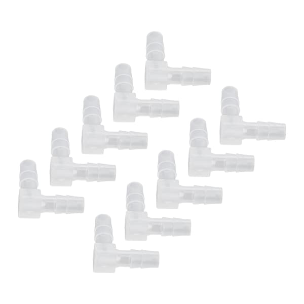 10 stk. Albue Slange Studs Plastik Fitting 90 Graders Lige Barb Joint Adapter L Form til Akvarium 6mm