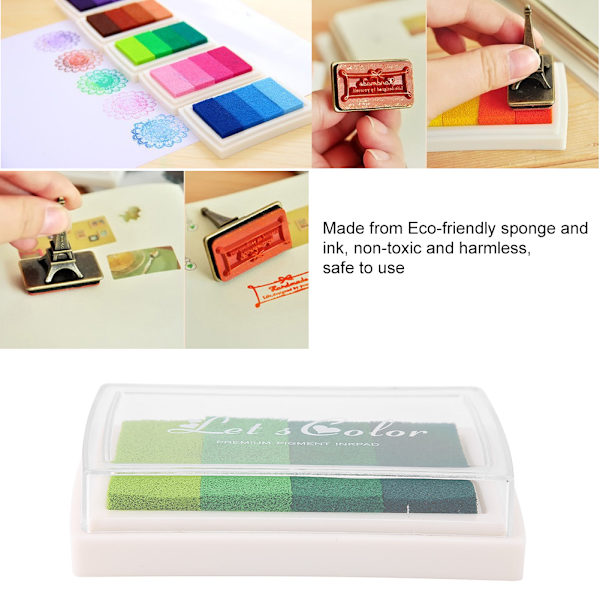 DIY søde akvareller blækpude stempel blækpude til gummistempel scrapbog dekoration (#03)